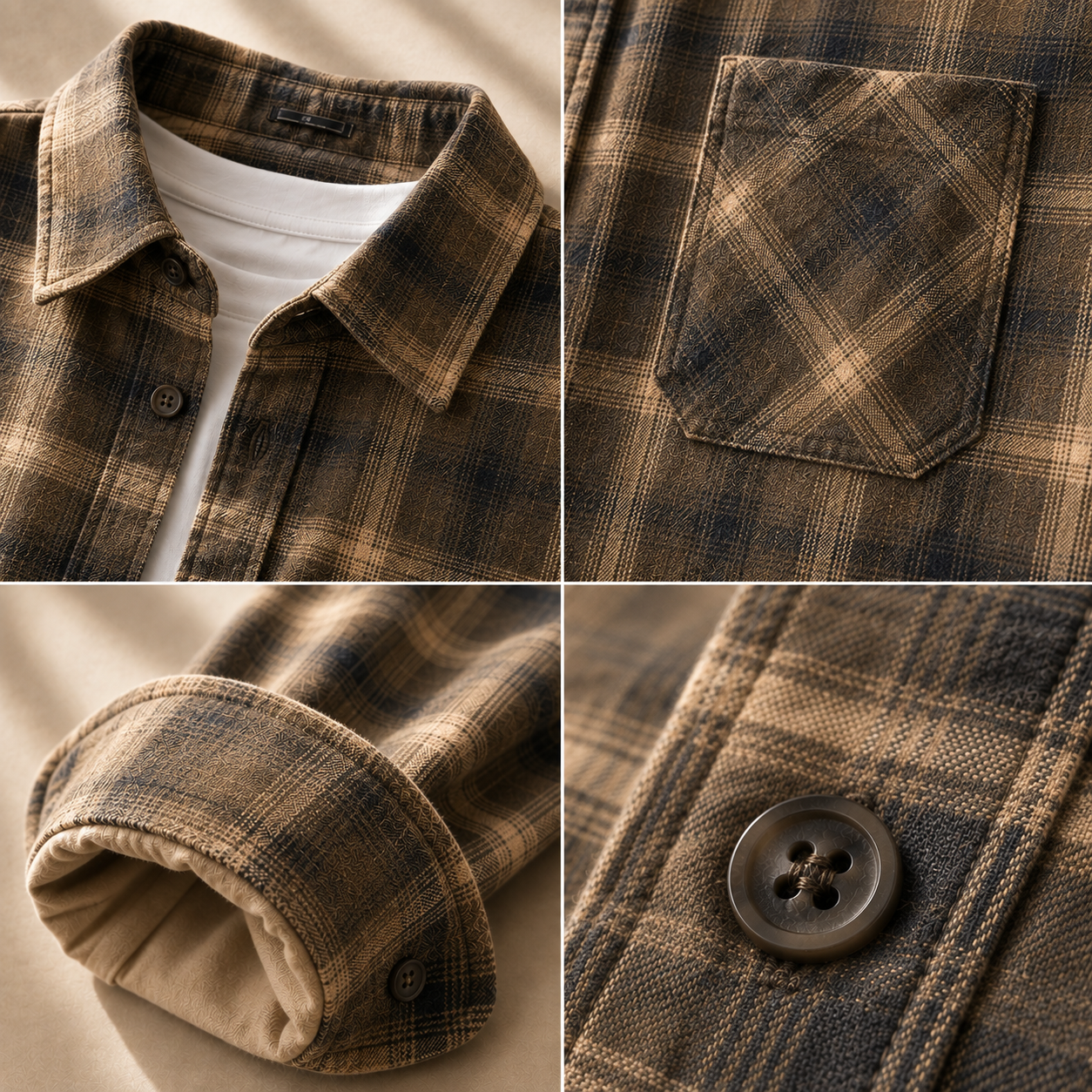 FADED PLAID OVERSHIRT