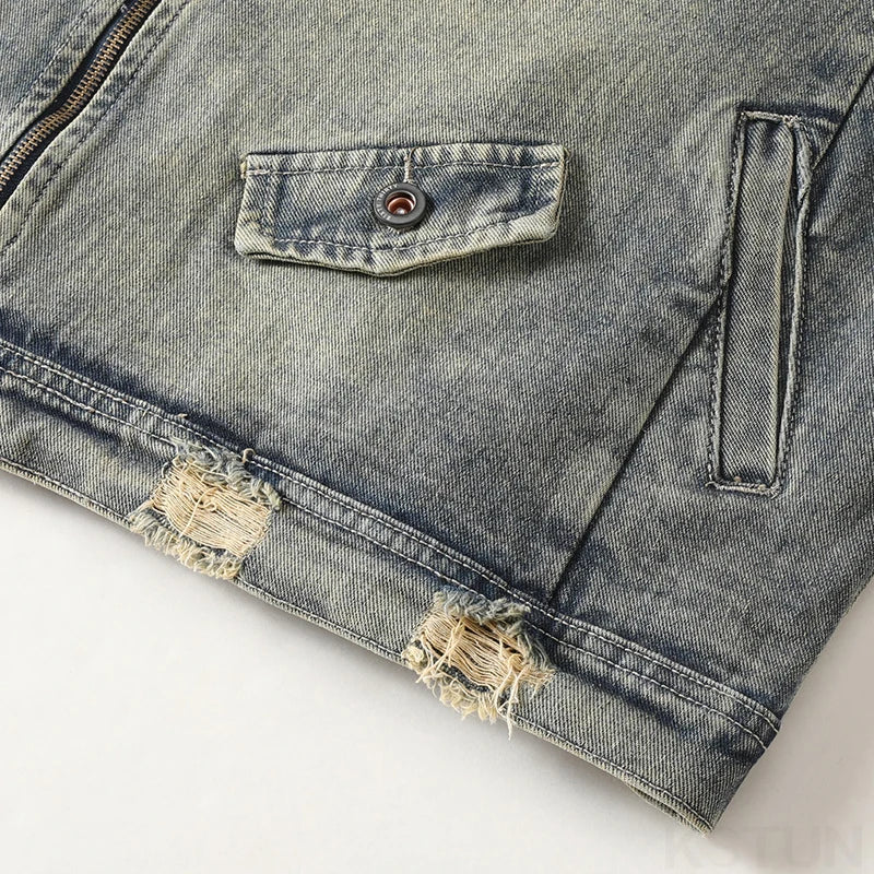 REMNANT DISTRESSED DENIM JACKET