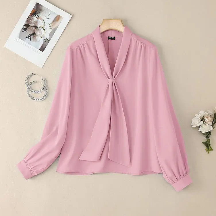 EMILIA SOFT TIE BLOUSE