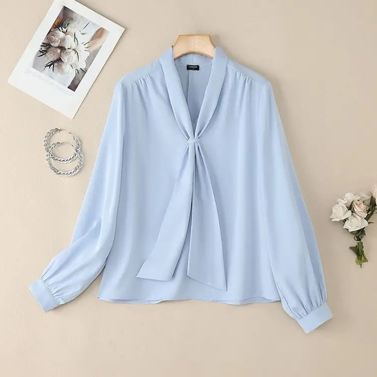 EMILIA SOFT TIE BLOUSE
