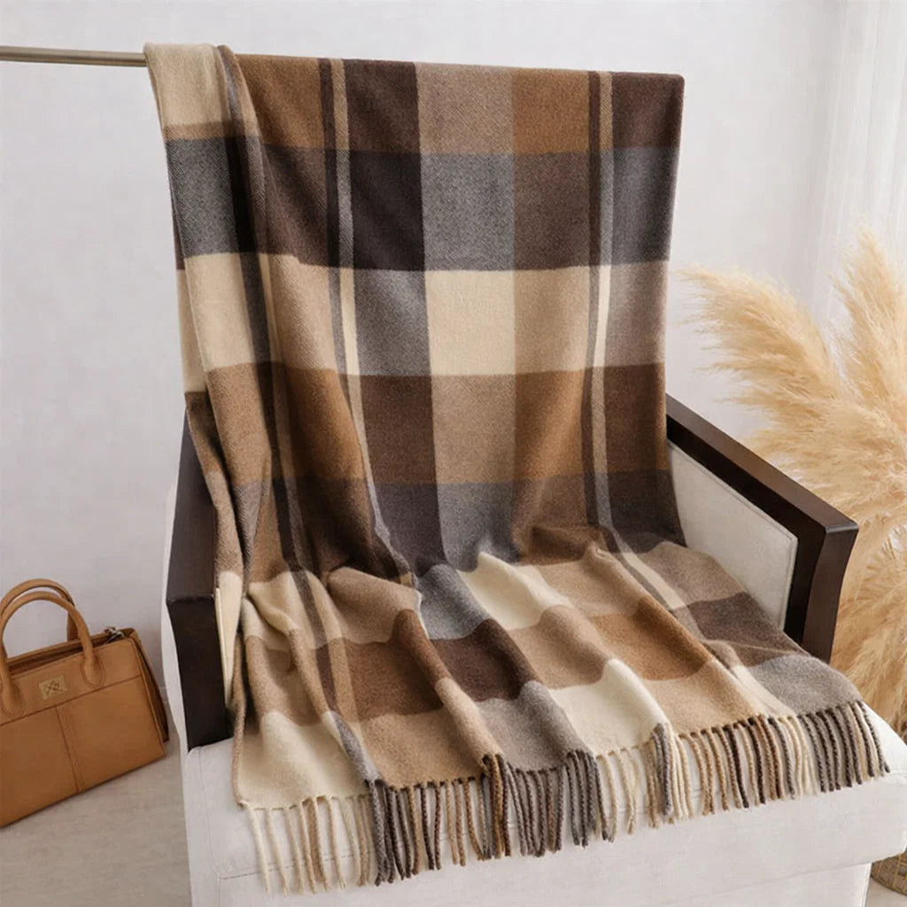 PLUSH PLAID SCARF