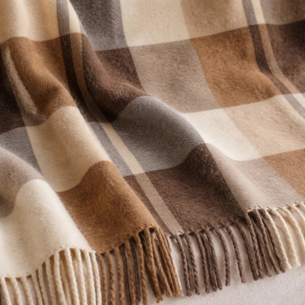 PLUSH PLAID SCARF