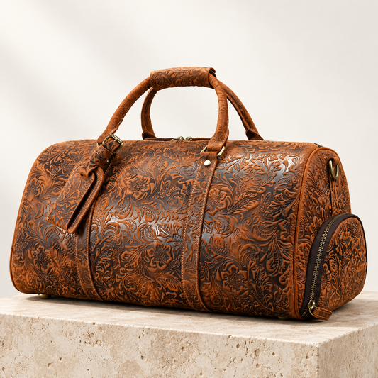 SIGNATURE EMBOSSED DUFFLE