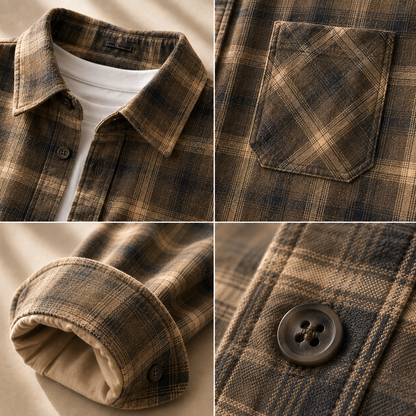 FADED PLAID OVERSHIRT