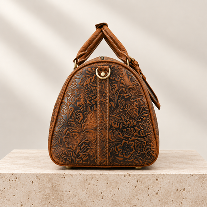 SIGNATURE EMBOSSED DUFFLE