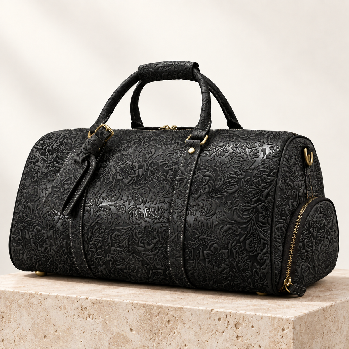 SIGNATURE EMBOSSED DUFFLE