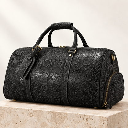 SIGNATURE EMBOSSED DUFFLE