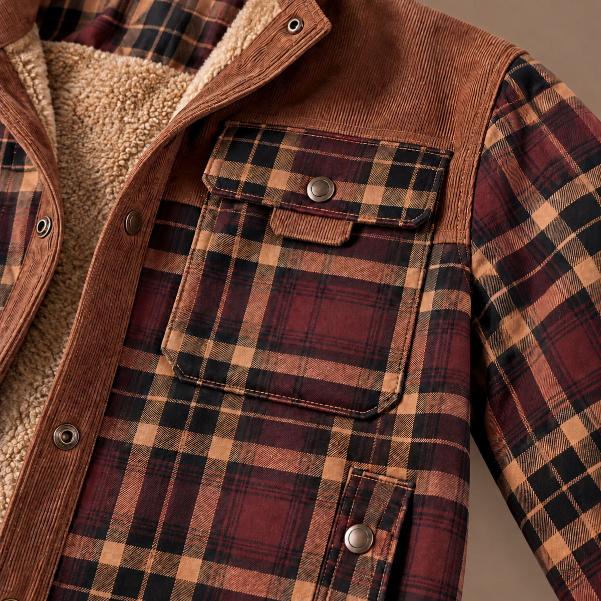 RUGGED PLAID WORKWEAR JACKET