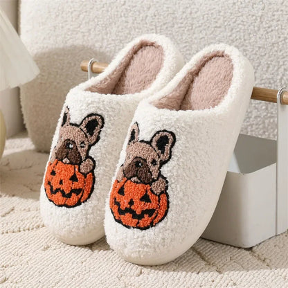 WOMENS HALLOWEEN NIGHT SLIPPERS