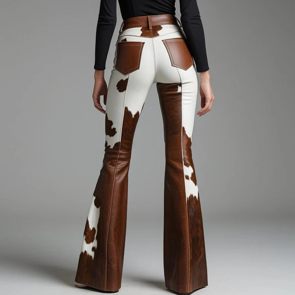 MONTARA COW-HIDE FLARED LEGGINGS