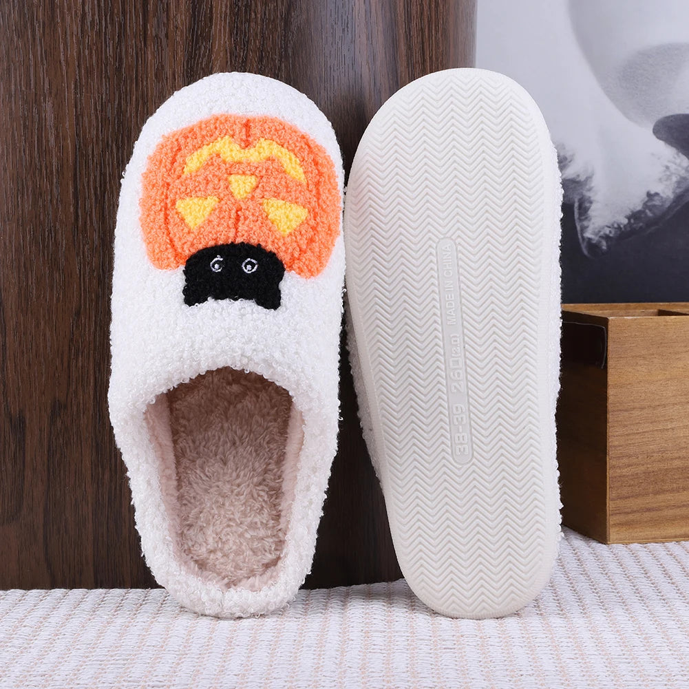 UNISEX PUMPKIN CAT SLIPPERS