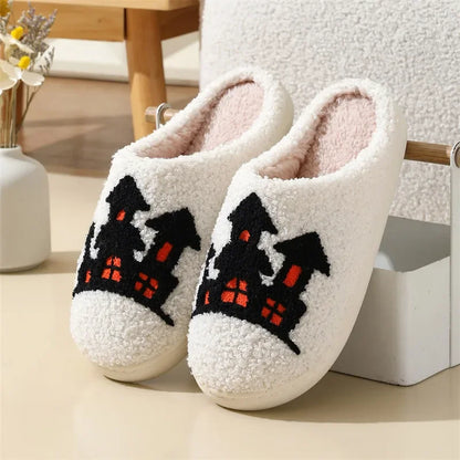 WOMENS HALLOWEEN NIGHT SLIPPERS