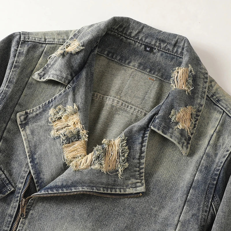 REMNANT DISTRESSED DENIM JACKET