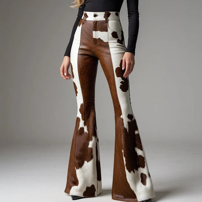 MONTARA COW-HIDE FLARED LEGGINGS