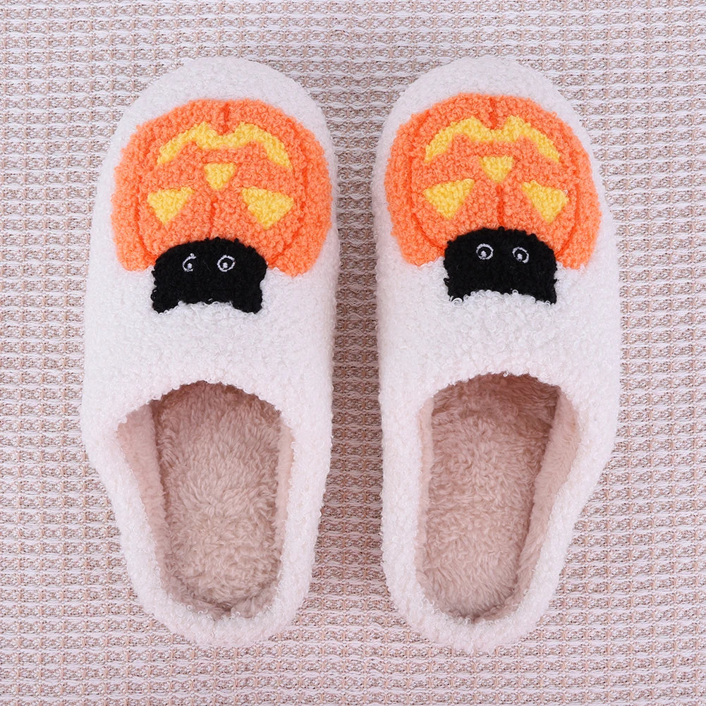 UNISEX PUMPKIN CAT SLIPPERS