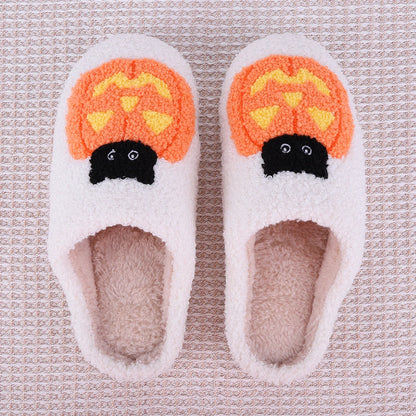 UNISEX PUMPKIN CAT SLIPPERS