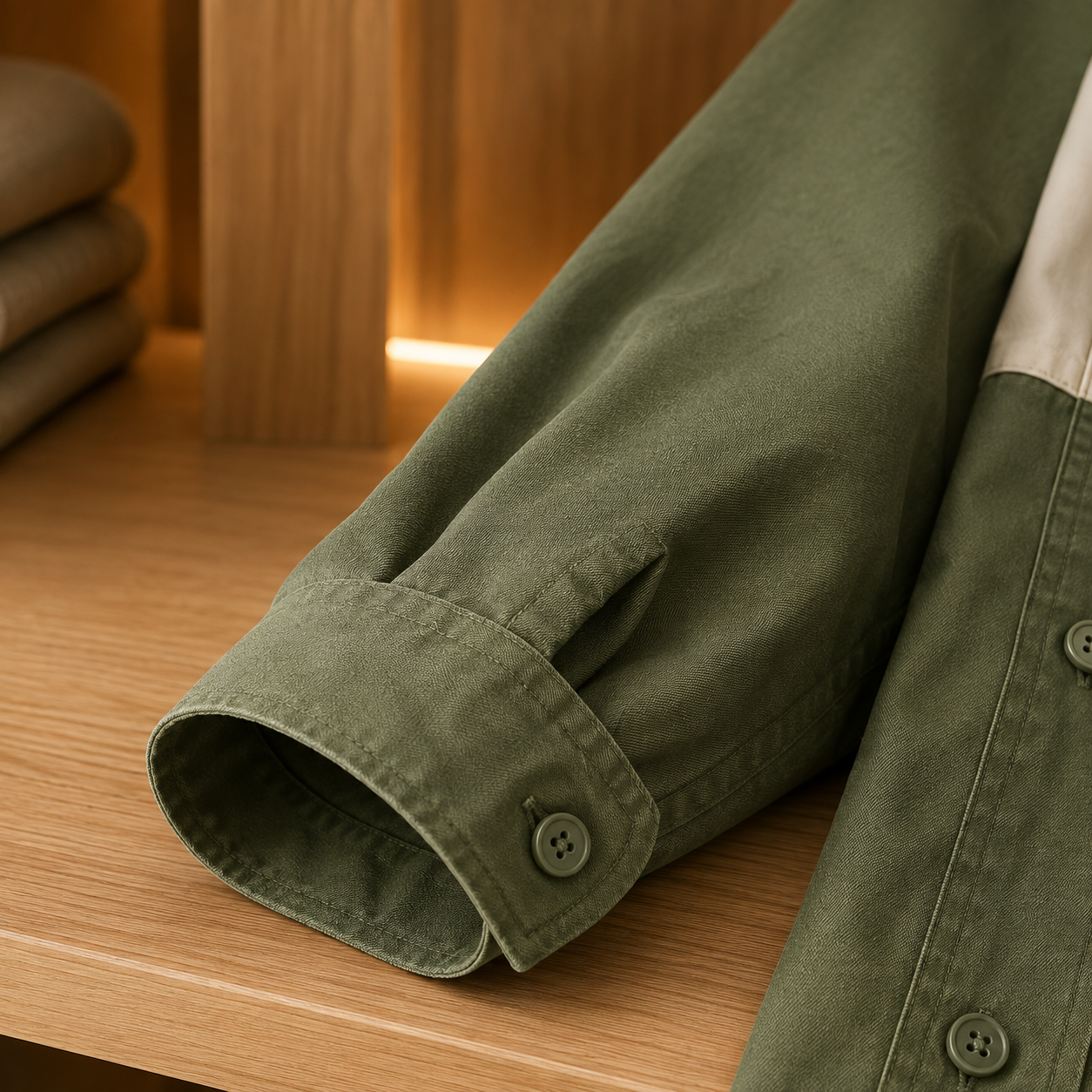 CONTRAST SPLITPANEL OVERSHIRT