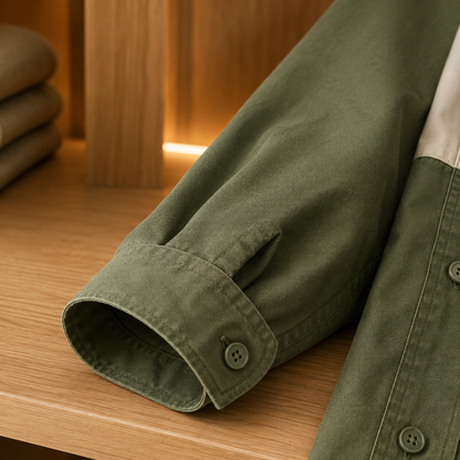 CONTRAST SPLITPANEL OVERSHIRT