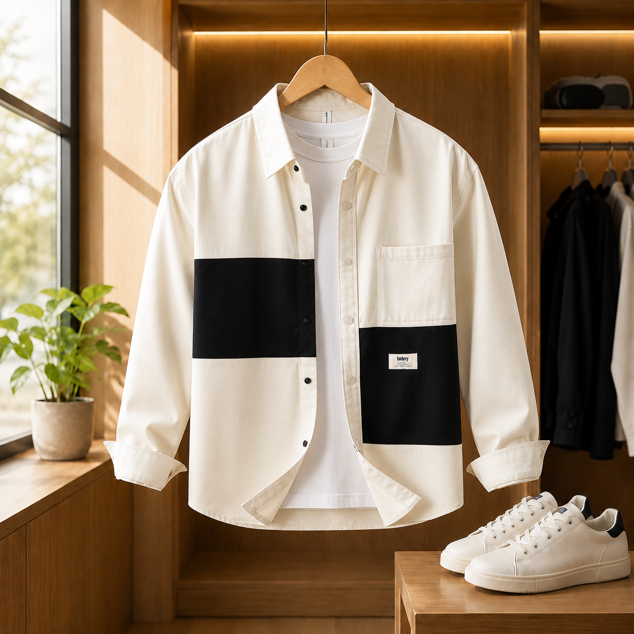 SPLITPANEL OVERSHIRT