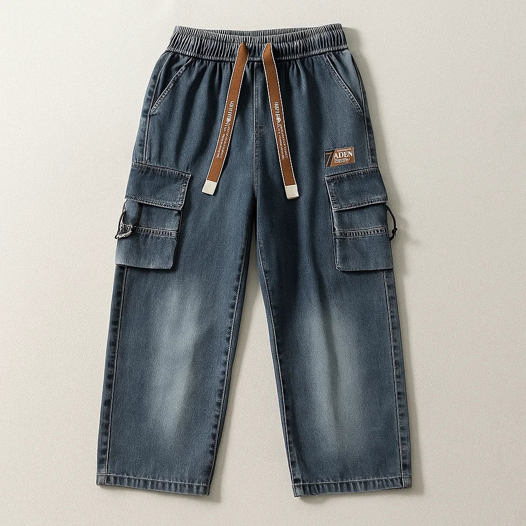 URBAN FADE DENIM CARGO PANTS