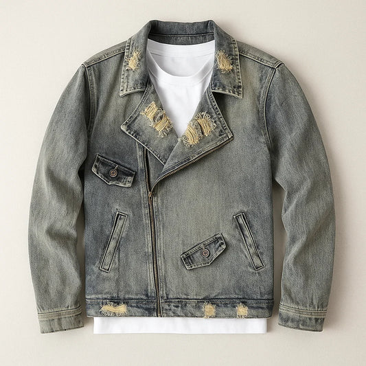 REMNANT DISTRESSED DENIM JACKET